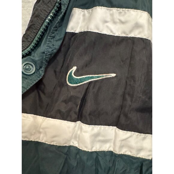 Vintage Nike Windbreaker Jacket Men XL Green Black White Zipper Casual Lightweig - Picture 6 of 12